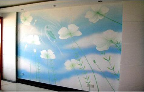 镇宁画墙绘怎么画好白云的蓬松感？