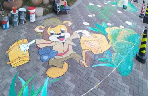 镇宁夏季画地面彩绘会遇到的问题