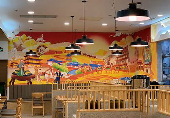 镇宁商业空间彩绘介绍。