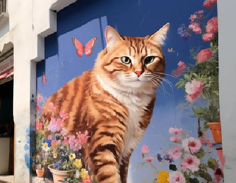 镇宁自己绘制有个性的手绘墙